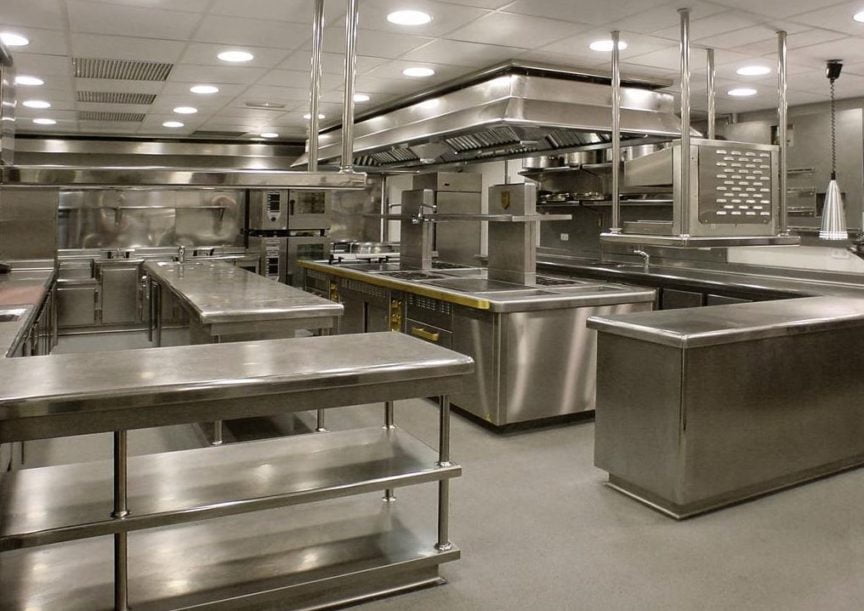 commercial kitchen stainless steel work prep table
