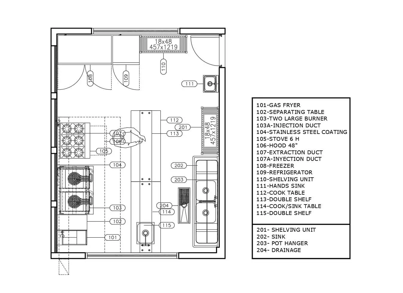Small Catering Kitchen Layout Floor Plan - INOX KITCHEN DESIGN