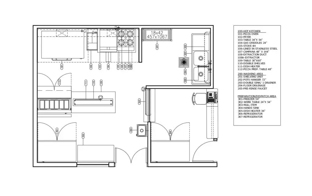 Small Pizza Shop Layout Plan 1308201 - INOX KITCHEN DESIGN